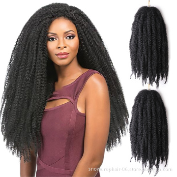 18Inch Marley Hair Twist Afro Extensions Crotchet Braids Afro Kinky Braid Cuban Twist Marley Hair Attachment For Braids